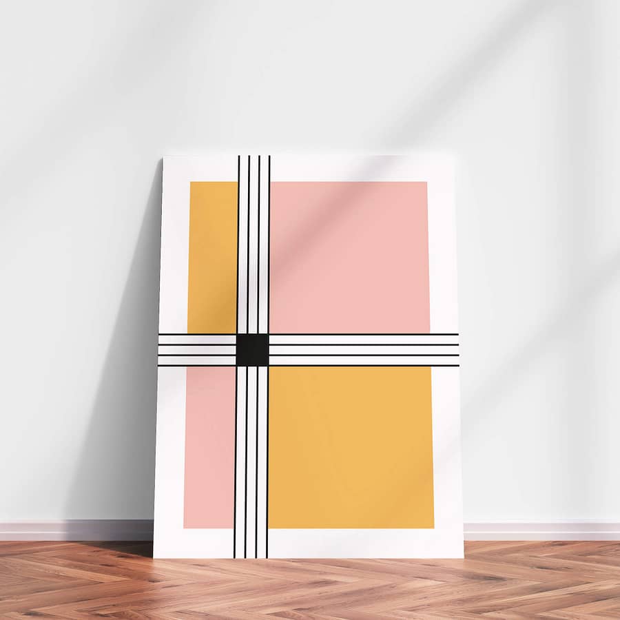 stripes and squares Geometrische poster