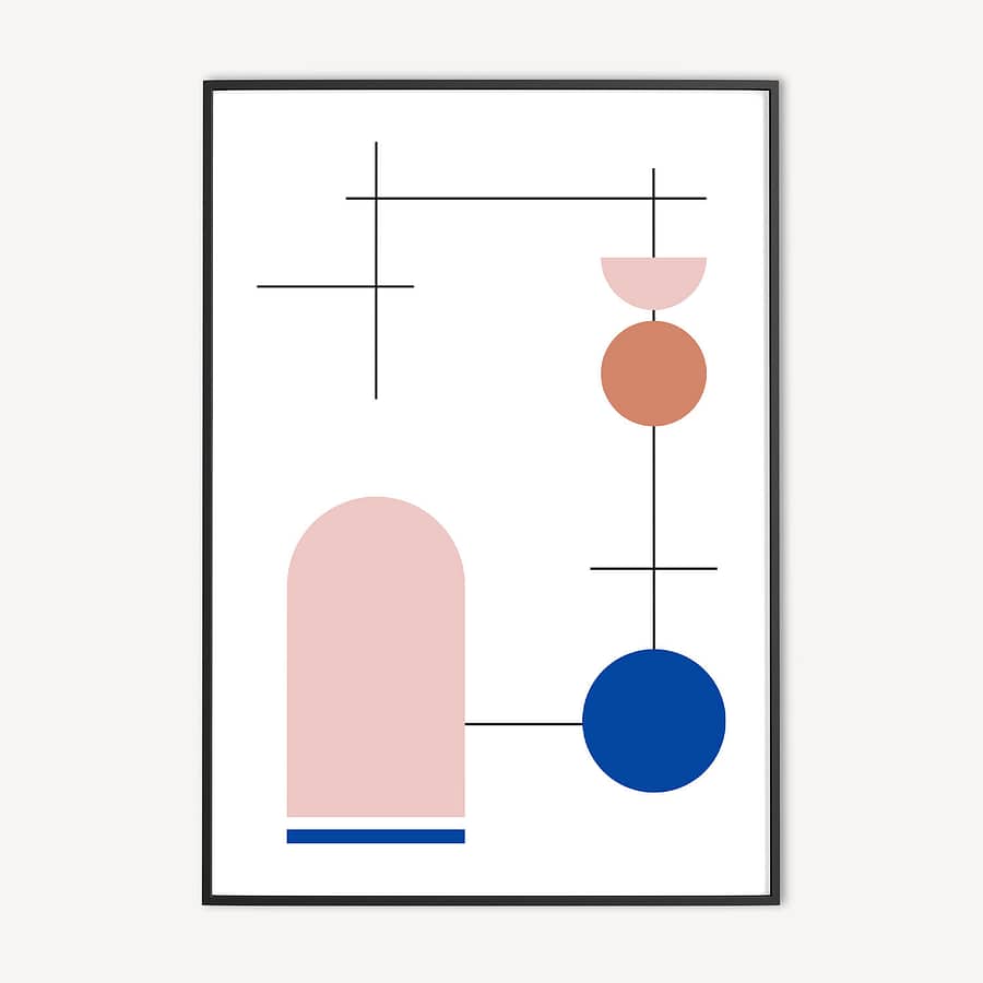 Abstracte Geometrische Poster - Connected