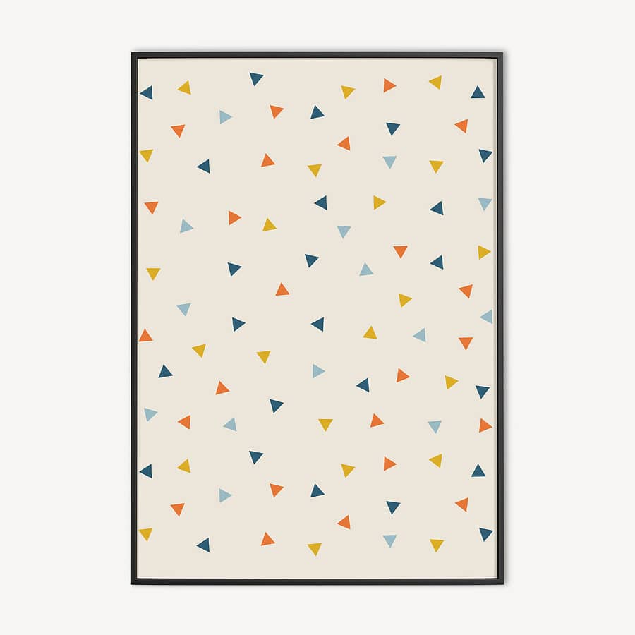 Kleurrijke Patroon Poster met Driehoeken