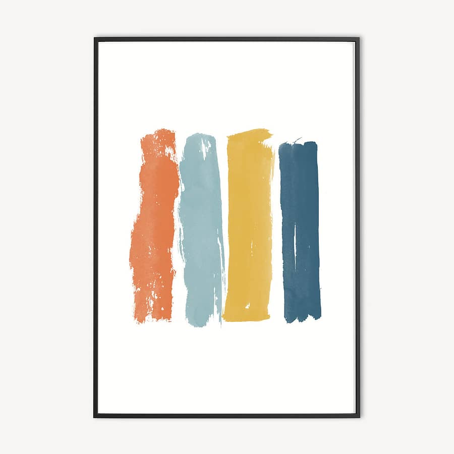 Minimalist Paint Brushes - Kleurrijke Poster