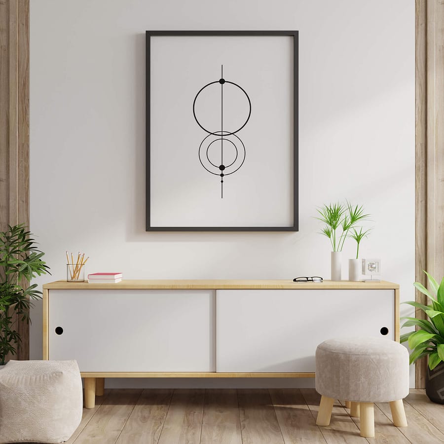 Geometrische poster en print met cirkels
