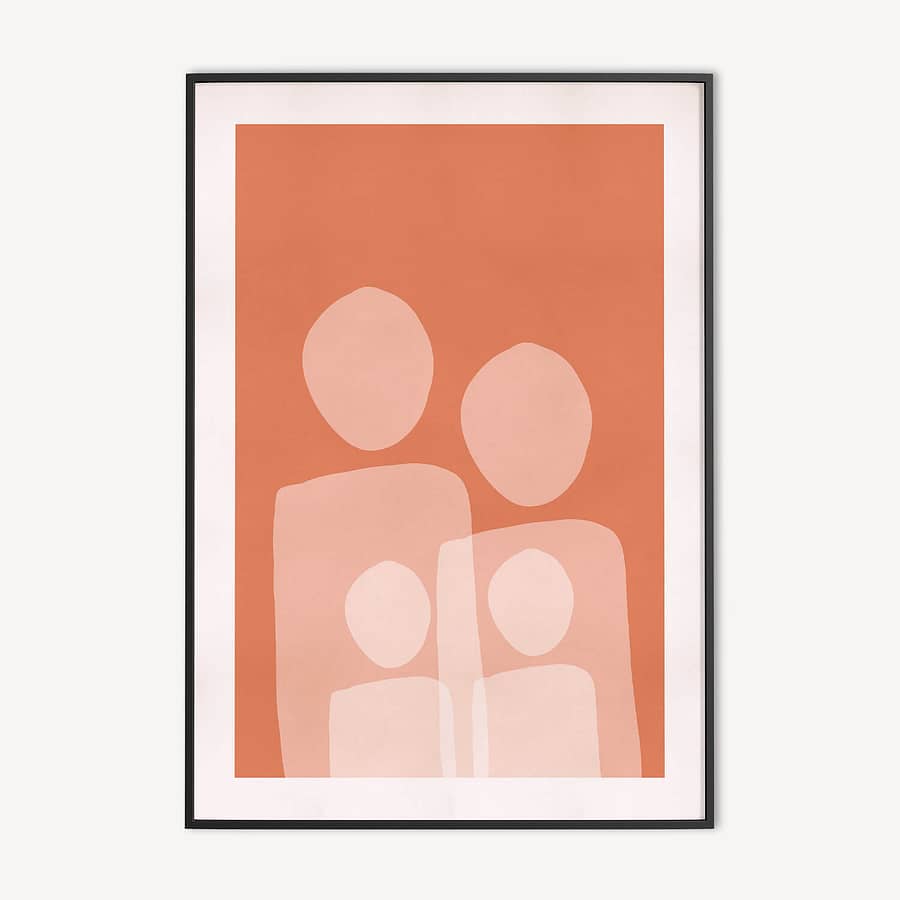 Abstracte Familie Poster - Familieportret