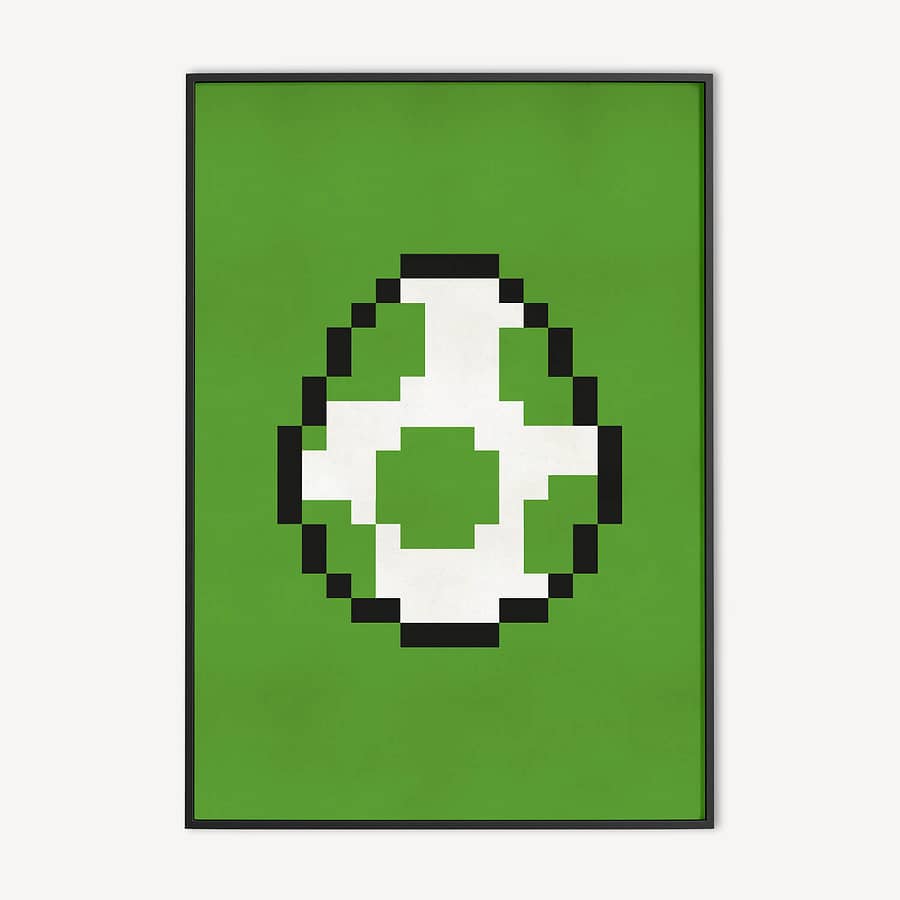 Retro Game Poster - Yoshi Egg