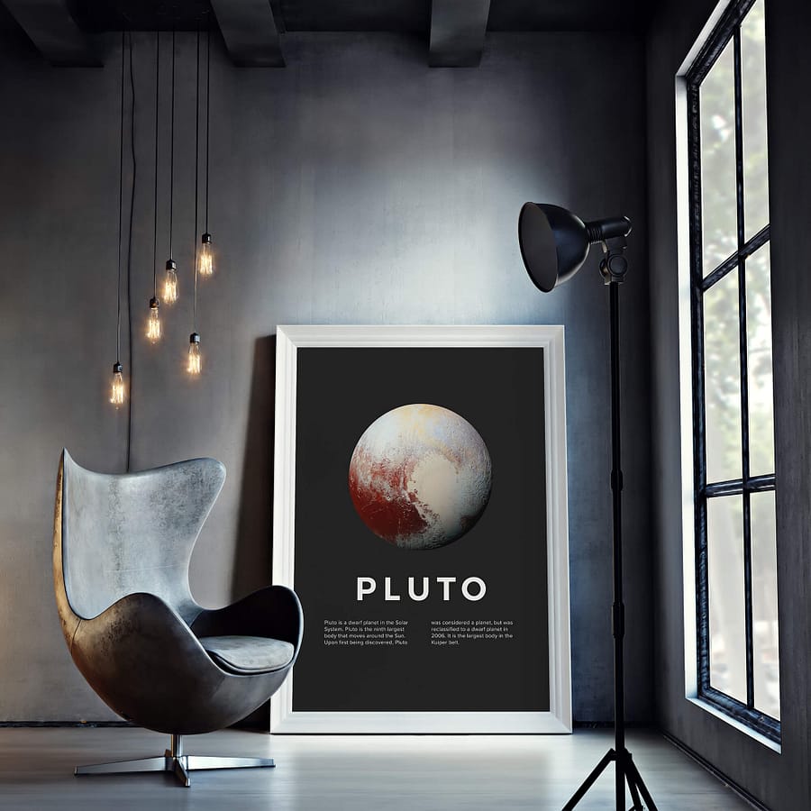 Pluto astronomie poster en canvas print