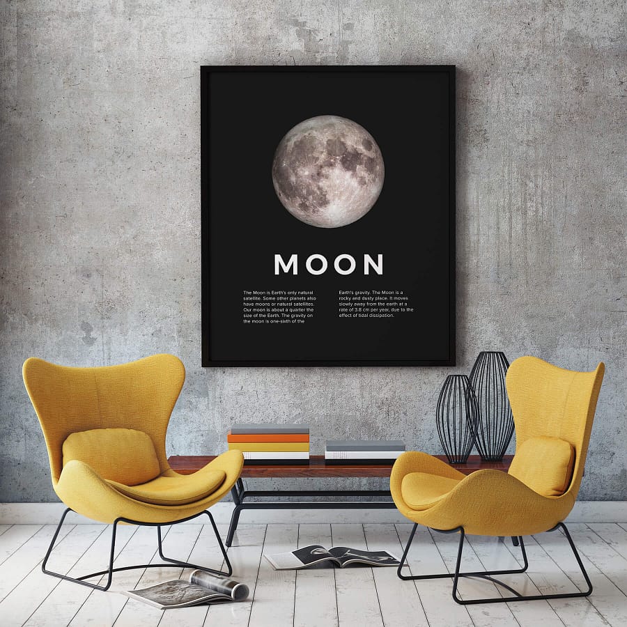 poster en print met de maan