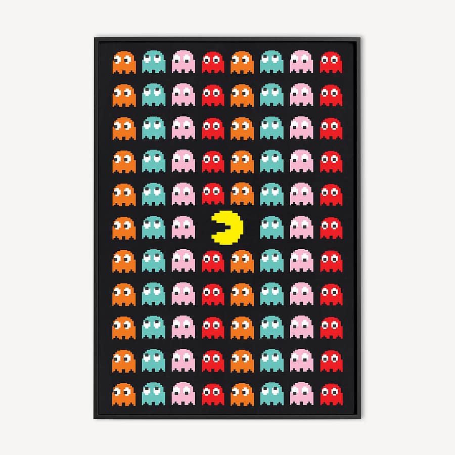 Pac Man Patroon poster voor game liefhebber