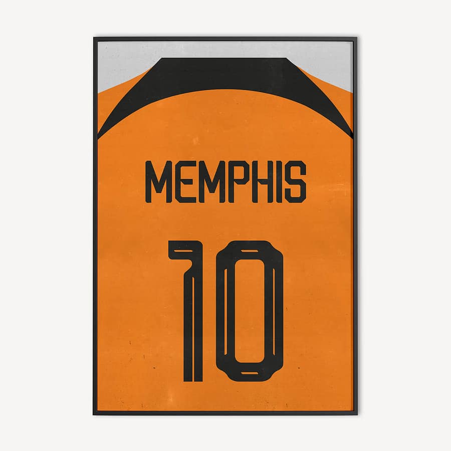 Memphis voetbalshirt poster en print