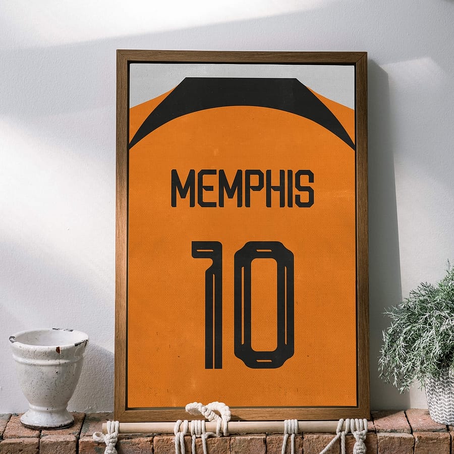 memphis depay voetbal jersey poster