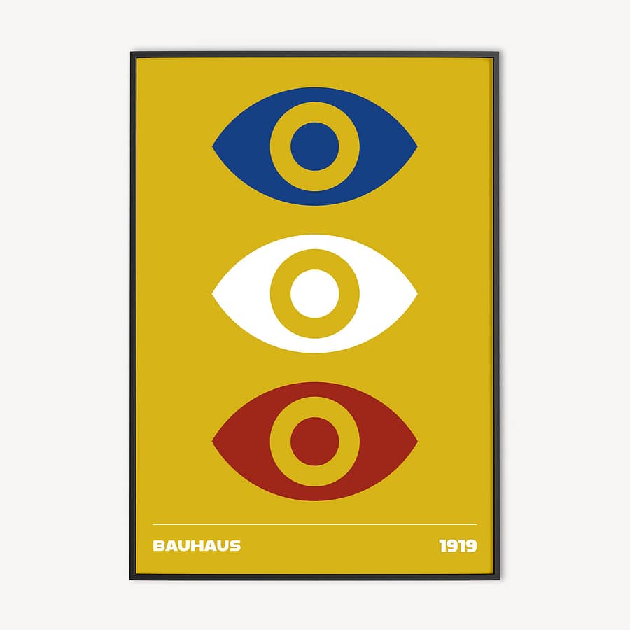 Bauhaus Ogen Poster in Primaire Kleuren