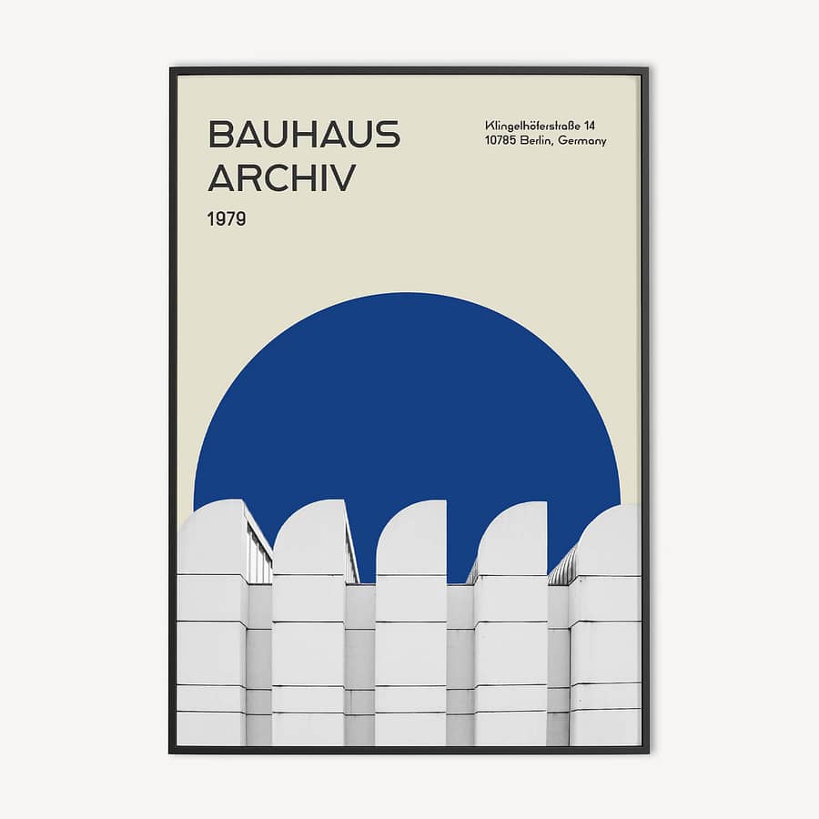 Bauhaus architectuur poster en print