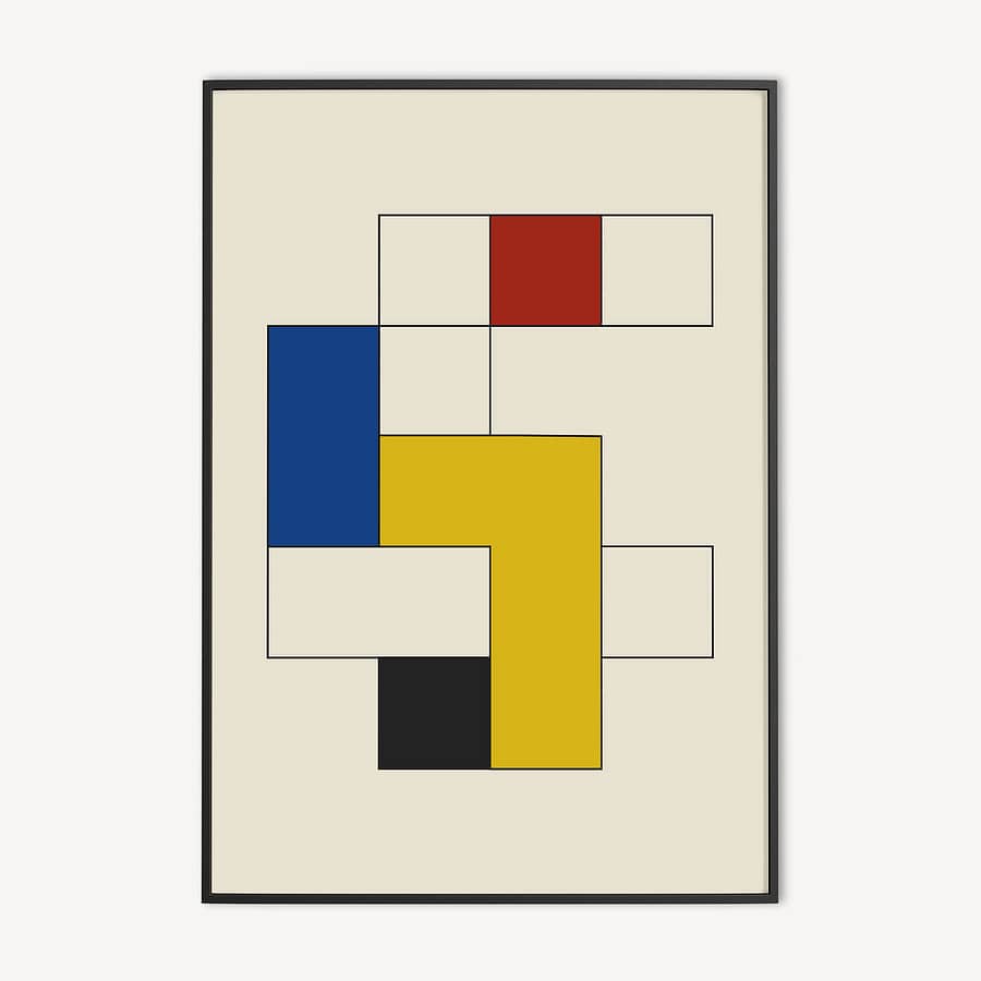 Bauhaus Compositie Poster en Canvas Print
