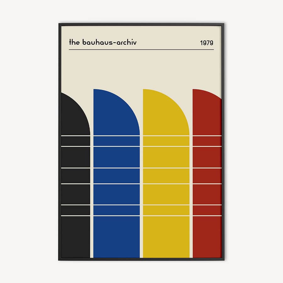 Abstracte Bauhaus-Archiv Poster en Print