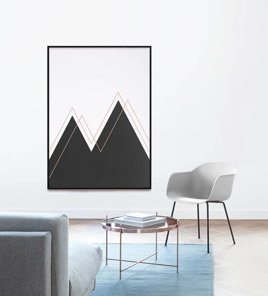 Abstract Mountains Abstracte Minimalistische Print